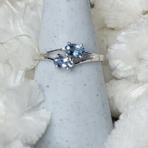 14K White Gold Santa Maria Africana Aquamarine Ring